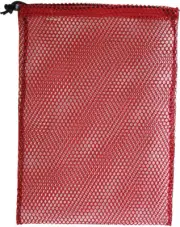 Equinox Nylon Mesh Stuff Bags - Set of 2 Red Sacks, 11" x 16" - Lightweight and