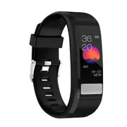 115 Pro HD Dynamic UI Display Wristband ECG Heart Rate Blood Pressure Sport Tracker Smart Watch BLACK COLOR