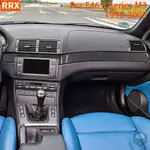 適用於BMW 3 系 E46 M3 1998-2006 儀表板裝飾條套裝真正的碳纖維貼紙裝飾罩汽車內飾改裝配件