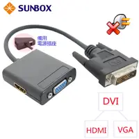 在飛比找PChome24h購物優惠-DVI 轉 HDMI + VGA 影音轉換分配器 (VCS2