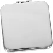FRCOLOR Stainless Steel Compact Mirror Portable Purse Mirror for Makeup Small Handheld Mirror for Women Travel Mini Mirror for Purse