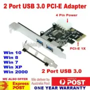 5 Gbps Speed 2 Port USB 3.0 Hub PCI-E PCI Express Card Adapter 4 pin connector