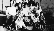 Group with Gramophone Red Cliffs Victoria 1926 Australia OLD PHOTO