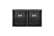 Welba Kitchen Sink Stainless Steel 760x440mm Black