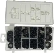 Car Air Conditioning Compressor Seals 180Pcs Black Rubber Seals Gasket Washer Kit for Auto