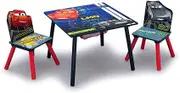 Delta Children Kids Table and Chair Set with Storage (2 Chairs Included) - Ideal for Arts & Crafts, Snack Time, Homeschooling, Homework & More, Disney/Pixar Cars