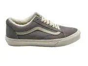 Vans Mens Old Skool Cozy Hug Sherpa Lined Suede Shoes Drizzle White Size 8