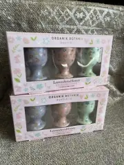 LAVENDER & HONEY EGG CUP CANDLES (6 SET) ORGANIK BOTANIK (READ