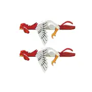 2pcs Resting Rooster Home Decoration