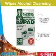 Wipes Alcohol Cleansing 30 PADS SWABS WIPES ISOPROPYL WIPE CLEANSING LIV-WIPE