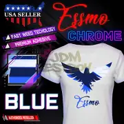 Chrome Blue Heat Transfer Vinyl Laser HTV T-Shirt 20" Wide Iron On Heat Press