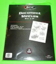 100 8-1/2"x11" DOCUMENT / PRINT SLEEVES-CLEAR-ARCHIVAL SAFE-ACID FREE-2 MIL