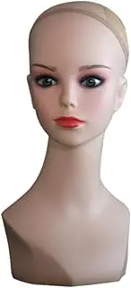 Generic Female Mannequin Head Lightweight Wig Display Stand for Jewelry Hat Necklace