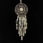 Mudd Silver-Tone Long Necklace Beaded Dreamcatcher