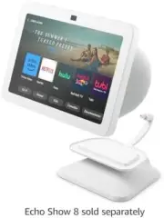 Adjustable Stand for Echo Show 8 with USB-C Charging Port in Charcoal