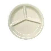 Yanco China MS-710IV Milestone Ivory Melamine 10.25" dia. 3-Compartment Plate