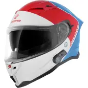 H153 BT SPN White Red Blue Bluetooth Helmet