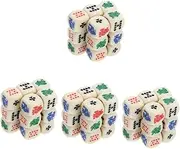 Totority Sets Drinking Game Dice Set Poker Dices Chips Portable and Reusable Great for Parties Ktv Bars Entertainment Centers Rounded Edges Pcs
