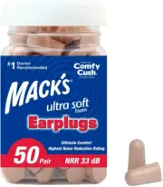 Mack's Ultra Soft Foam Earplugs 50 Pair 32dB Highest-Au