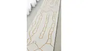Prince Gold Contour Abstract Curves Hallway Runner