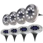 8Pcs Inground Solar Garden Light 8 LED Buried Recessed Outdoor Deck Path