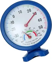 Humidity Meter,Fridge Thermometer Instant Read | Dial Thermometer with Bottom Bracket, Highly Transparent Curved Glass Fridge Thermometer Wide Measurement
