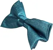 [Zasel] Mens Light Blue Sparkly Glitter Patterned Bow Tie