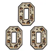 Letters O Patches Leopard Iron-On Letters Patch for Clothing Repair 3 Pcs