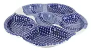 Blue Rose Polish Pottery Zara Chip & Dip Tray