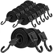 Bungee Cords with Hooks, 40 Inch Flat Adjustable Bungee Cords with Hooks Heav...