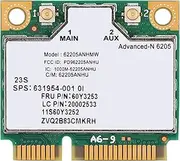 Mini PCI-E Network Card,300Mbps 2.4G/5G Dual-Band Network Card Laptop Wireless Network Adapter for Intel Wireless-N 6205 for Thinkpad Laptop,Support FN+F5