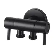 ACA Mini Cistern Cock Dual Control Solid Brass Toilet Bidet Black