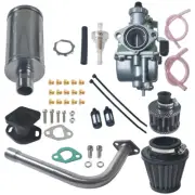 VM22 Carburetor Exhaust Pipe Muffler Kit For 212cc GX160 GX200 CT200U Go Kart