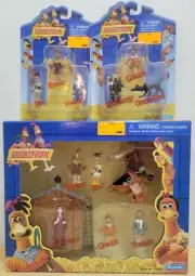 Chicken Run figures with Rocky & Mr. Tweedy