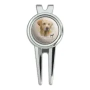 Yellow Labrador Retriever Dog Breed Golf Divot Repair Tool and Ball Marker