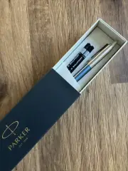 Parker JOTTER Ballpoint Pen, WATERLOO BLUE + 2 BLACK REFILLS,Gift Box ( 1 PEN )