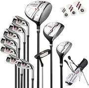 Costway Women's Golf Set, 15-Club Package for Women with 460cc #1 Driver, #3 Fairway Wood, Hybrid, Irons (#5#6#7#8#9#P #S) and Putter, Complete Set for Beginners with Stand Bag