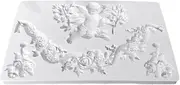 Babies Shape Flower Rattan Pattern Silicone Fondant Mold For Cake Chocolate Baking Cookie Decorating Tool