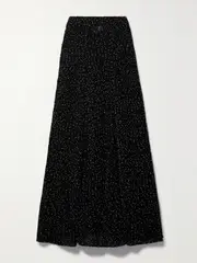 [Gabriela Hearst] Gabriela Hearst - Floris Bead-embellished Silk Maxi Skirt - Black - x large x large Black