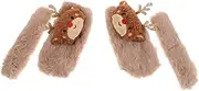 GANAZONO 1 Pair Winter Plush Handlebar Covers for Bicycles Soft Windproof Grips for Cold Weather Riding Fit for Motorcycles Electric Scooters Easy Installation
