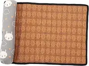 Generic Pet Summer Cooling Mat Practical Cooling Cushion for Cats Dogs Lightweight and Portable Cooling Mat for Hot Weather Grey Bunny Design for Indoor Outdoor