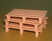 Three 1/32 Scale Shipping Pallets (2" x 1.75") Mini Diorama Display Accessories