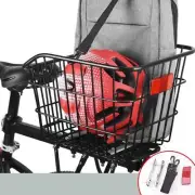 Rear Bicycle Storage Basket Metal without Cover for Adult Women Men Bikes