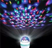 RGB Party Light Bulb LED Crystal Ball Lamp Rotating Spinning Colorful Decoration