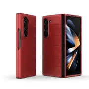 For Samsung Galaxy Z Fold6 5G Case, Shielding Flannel Back Cover, Red