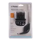 Polder Digital Display In-Oven Cooking Meat Probe Thermometer & Timer Black