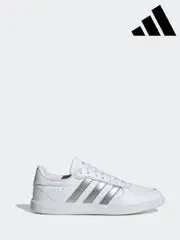 adidas White/Silver Breaknet Sleek Trainers (AF7551) | $104