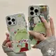 恩王 鏡子可愛卡通冰淇淋綠發女孩適用iphone14pro max蘋果13手機殼的新款12創意11情侶14plus女14pro保護套