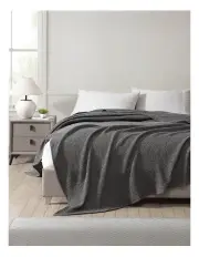 [Private Collection] Urban Waffle Blanket in Charcoal