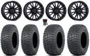 MSA ThunderLips 14" Wheels Black 28" Terra Hook Tires Commander Maverick